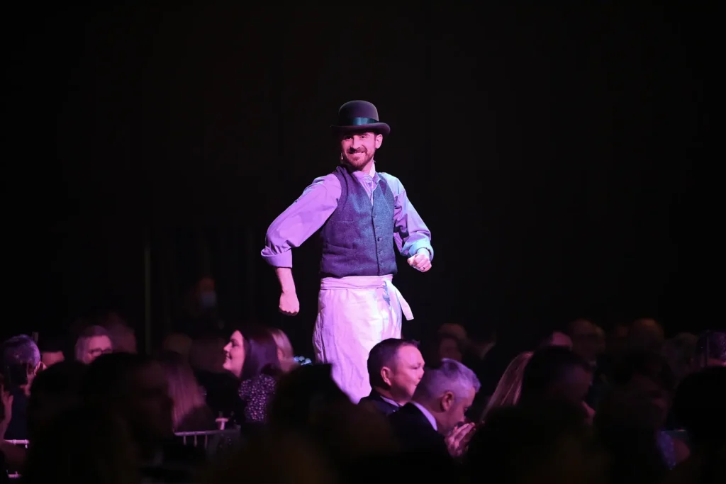 Peter Corry Productions performer at a corporate event for Hendersons group in Northern Ireland